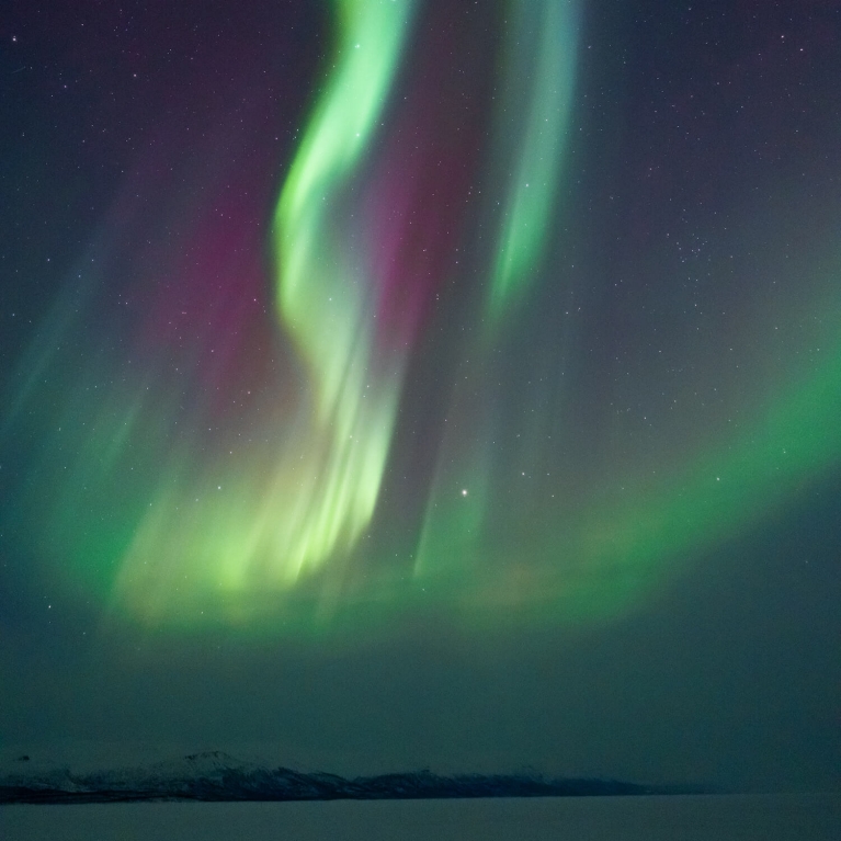 Der letzte Blick auf die Polarlichter über Abisko